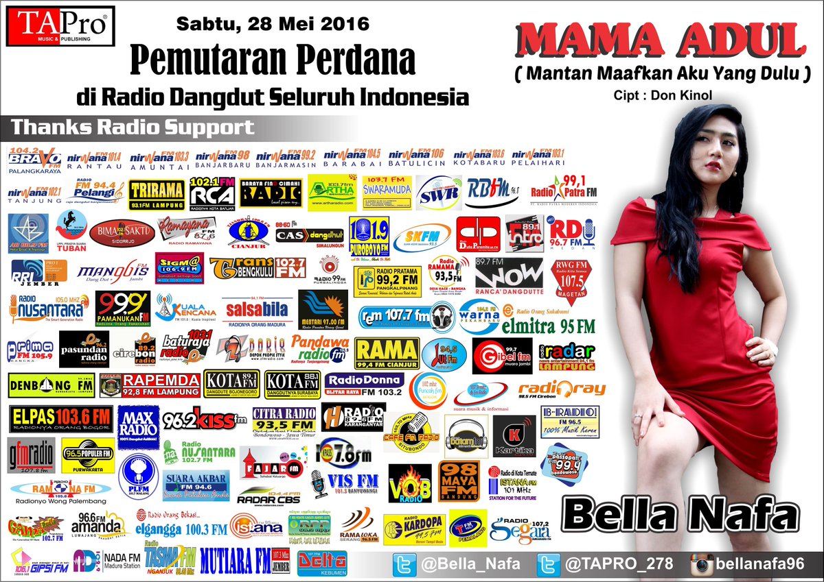 Now #PS <a href="/Bella_Nafa/">Bella Nafa</a> - MAMA ADUL (Mantan Maafkan Aku Yang Dulu) on <a href="/pro1fmjember/">@Pro1Jember</a> 
CC || @TAPRRO_278
#BELLA_MAMA_ADUL