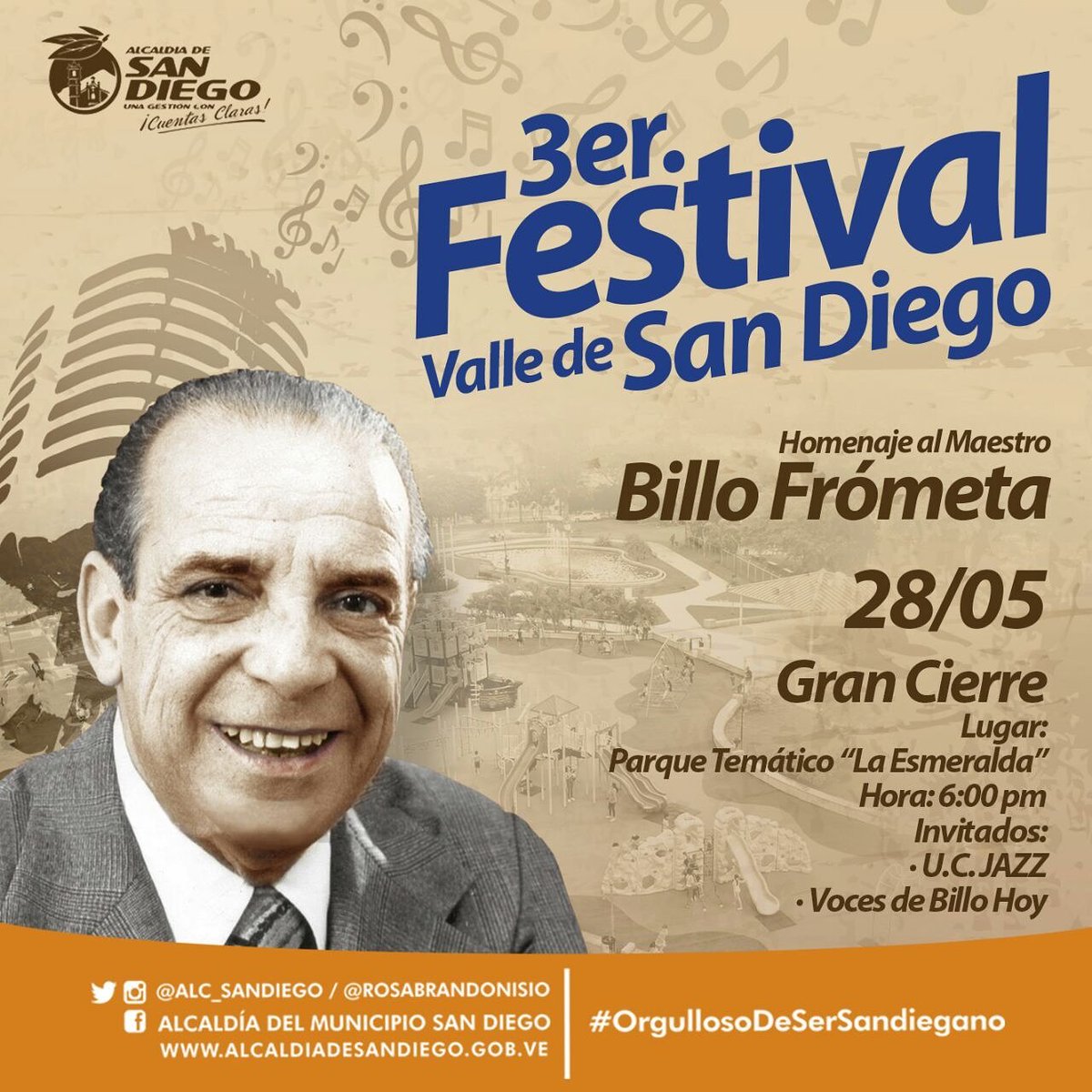 Rosabrandonisio's tweet photo. #Hoy disfruta en familia el cierre del 3er #FestivalValleDeSanDiego en homenaje a #BilloFrómeta ¡Asiste! https://t.co/whf0m1A9Rp