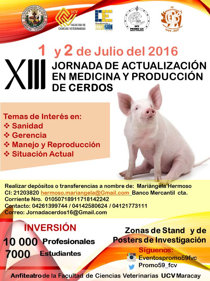 #ucv #fcv #jornadadecerdos  #cerdos #produccion #veterinaria  #bienestaraninal