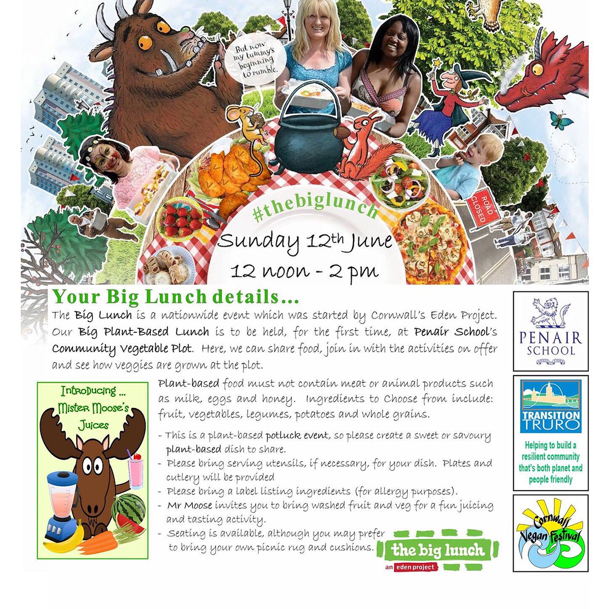 2 weeks time #TheBigLunch #plantbased #Penair #communitygarden Growing healthy relationships with food &amp; each other!