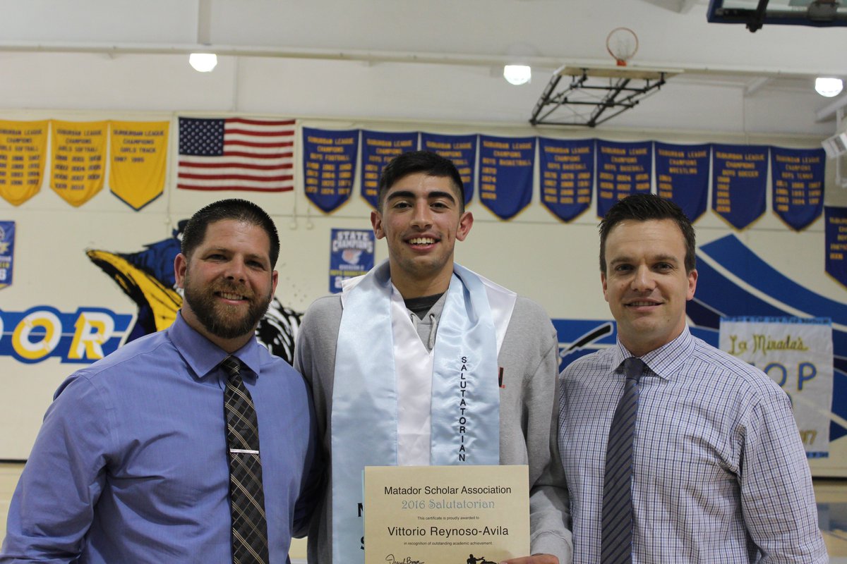 Vittorio Reynoso-Avila has earned his spot to speak at graduation as the Class of 2016's Salutatorian. #congrats