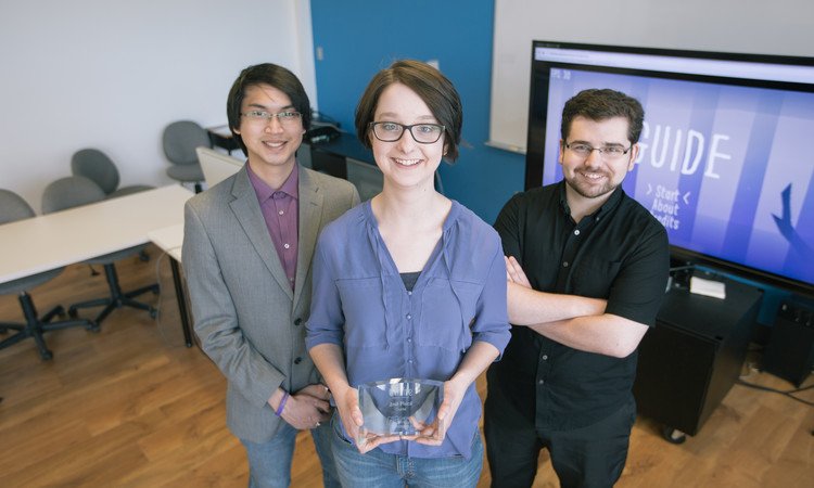 DailyGleaner's tweet photo. #UNB grads look to spark empathy through new digital game they created @UNBFredericton @UNB https://t.co/YumP8gJKdx https://t.co/VsYII3JQue