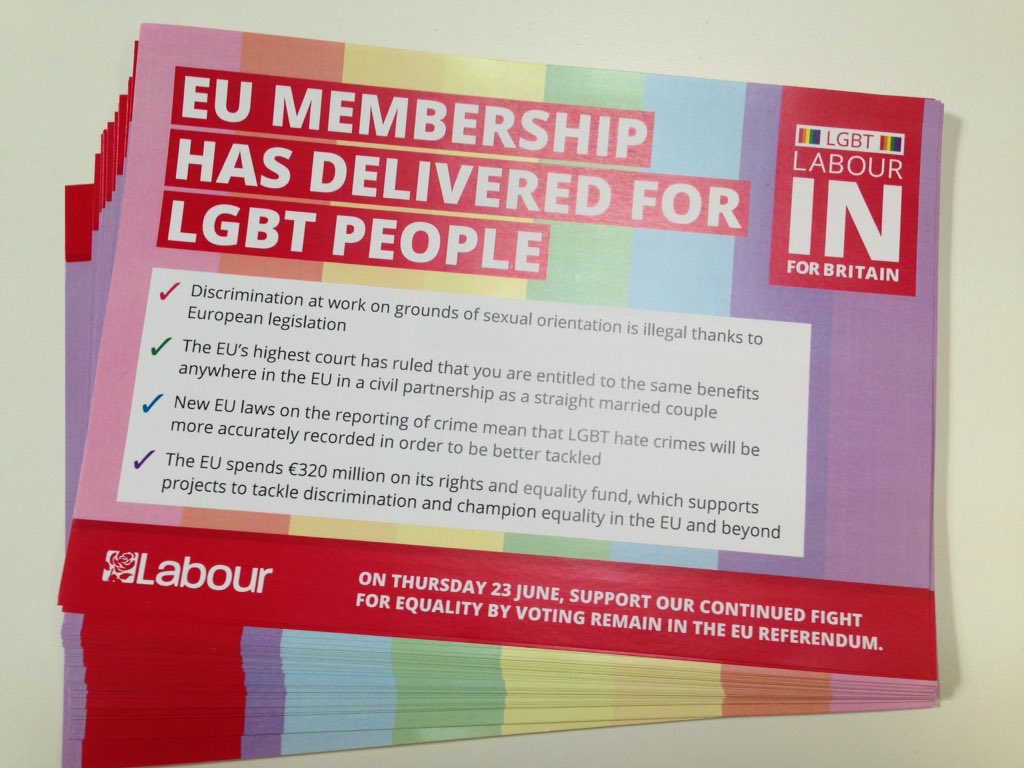 TheresaEurope's tweet image. Great to speak to @LGBTLabourNW's AGM today about why it's #LabourInForBritain!  #VoteRemain #OutForIn