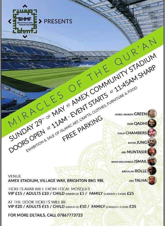 BrightonISOC's tweet photo. Make your way down, the funds will be going to the building of Eastbournes first ever masjid in sha Allah. https://t.co/zZqIuunYLv