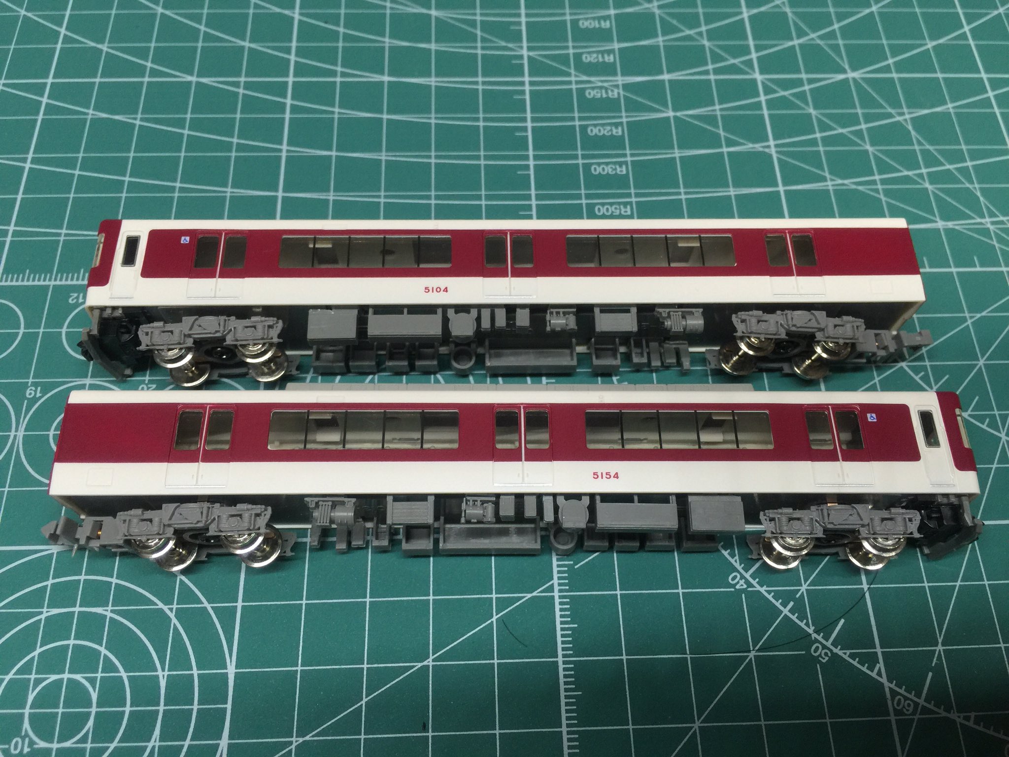 グリーンマックス近鉄5200系更新車4両セット（4164） 下ろし