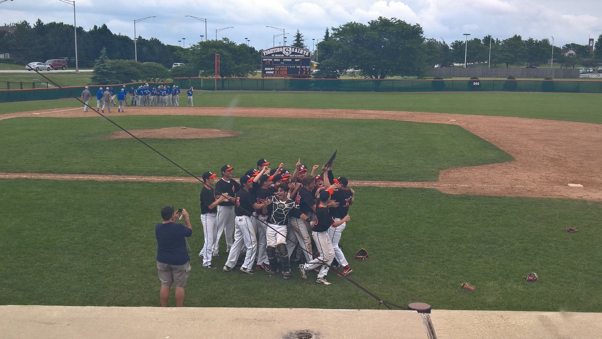 BASEBALL WINS! The boys win the regional championship 2-1 against geneva! #saintsnation