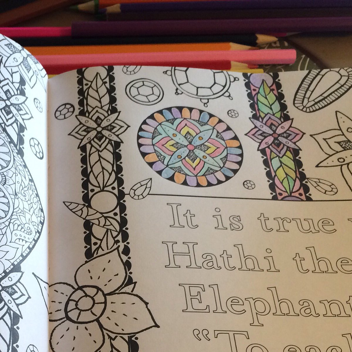 lizg_3's tweet photo. Hmm half an hour in... This could take some time.. ⏱⌛️#typeA #slowingdowntime #meditation #yoga #colouringin https://t.co/EszzZEgIYA