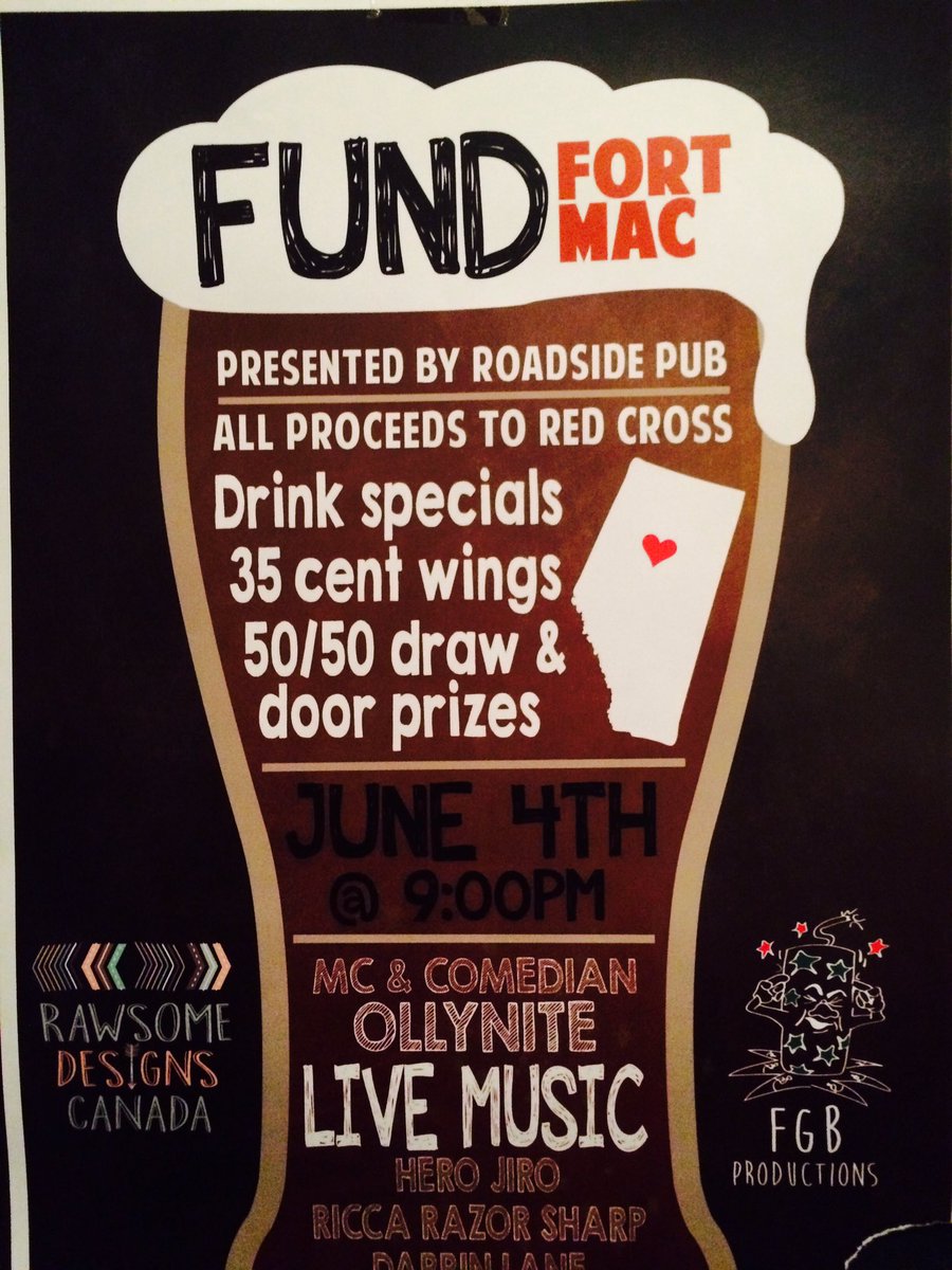 RoadsidePub1's tweet photo. Come and support #ymmfire June 4th! Live bands, a comdian and a rapper.. Shooter specials and 35 cent wings! #🍗 https://t.co/tJFSZLGQ4Q
