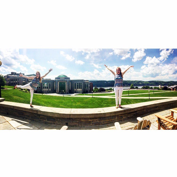 bullcitybecca's tweet photo. Always nice to get back to @Marist . How did I graduate four years ago? #redfoxforlife 🐺 https://t.co/JvyUXPh4WM