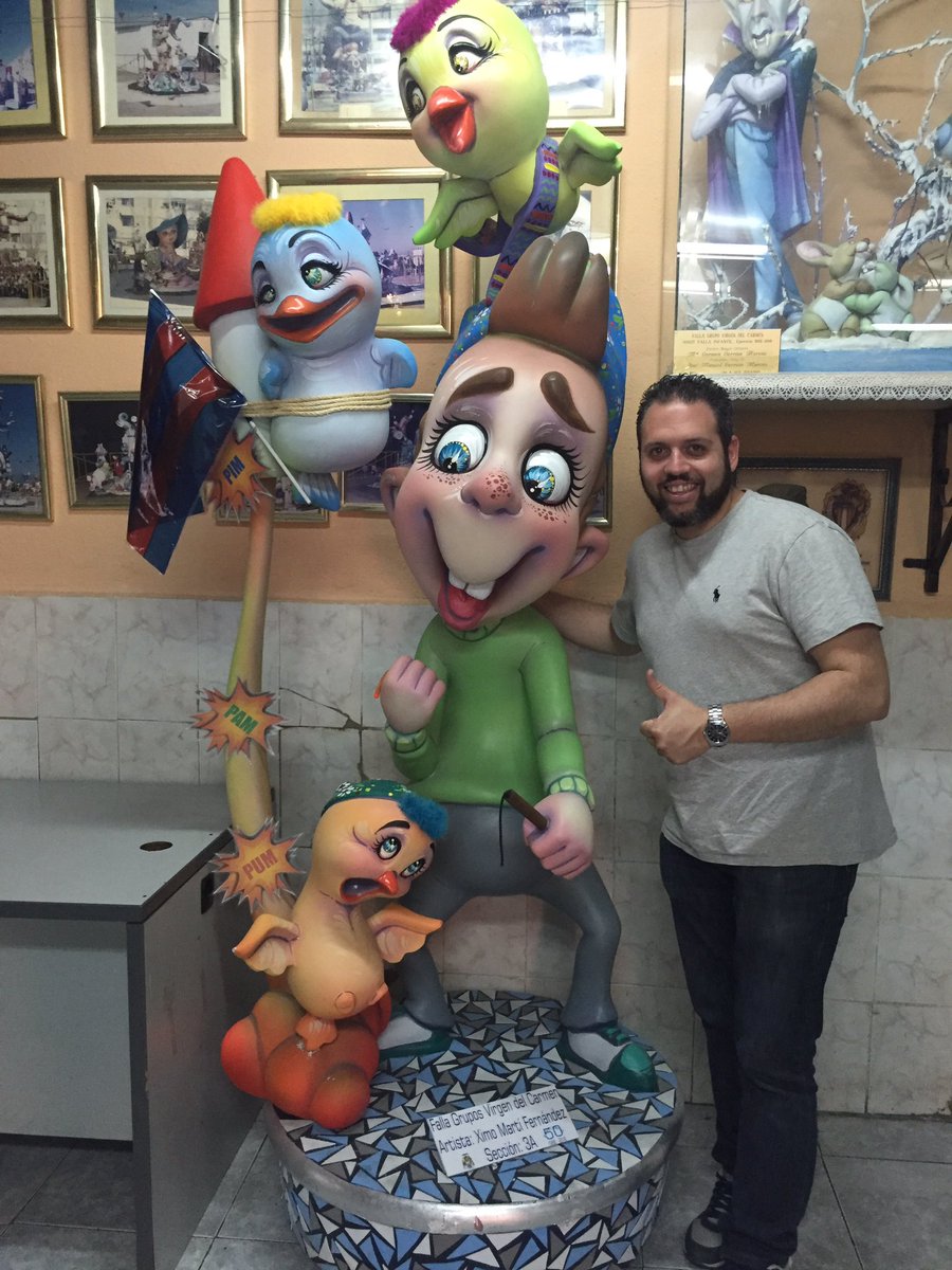 Gracias #FallaGruposVirgendelCarmen x indultar mi 1ª exposición grande en #Valencia por ser vuestro #50aniversario