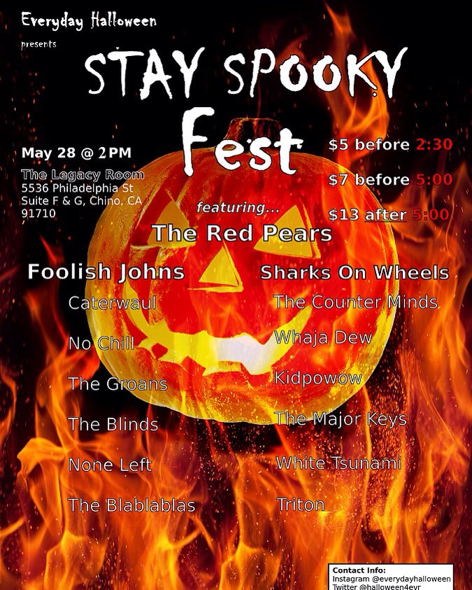 TODAY'S THE DAY!!!! Doors @ 2
Stay spooky, my friends 🎃👻💀