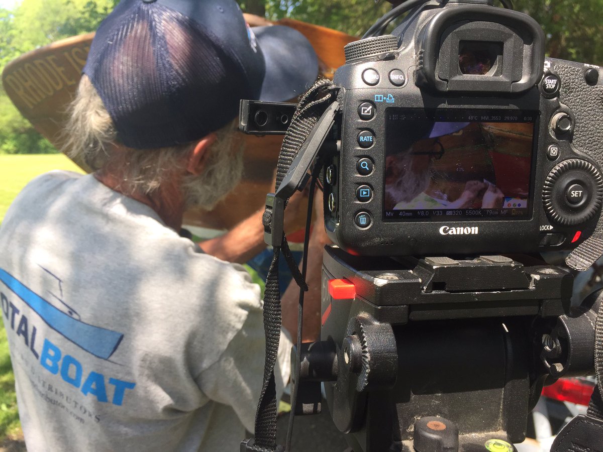 Ready for another summer in Rhode Island. Filming a new video for tips and tricks to varnishing your #woodenboat