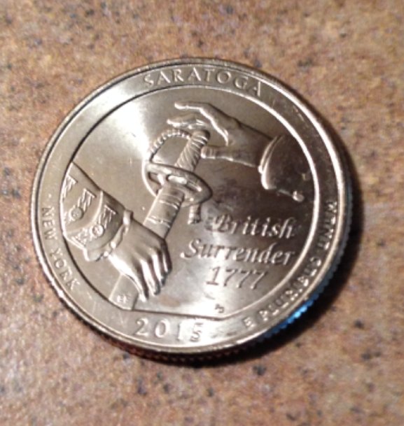 LFCBuckeye's tweet photo. I didn't realize we had a coin commemorating it. #MemorialDayWeekend #BritishSurrender @Jeanniefully https://t.co/wAFOHVdjLj