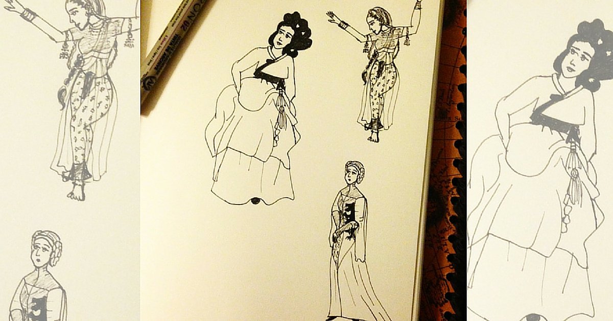 ArtofChelleElle's tweet photo. It's #SketchbookSaturday! #international #fashionillustration #historical #history #medieval #joseon #classicalindia https://t.co/8qew9xiGEW