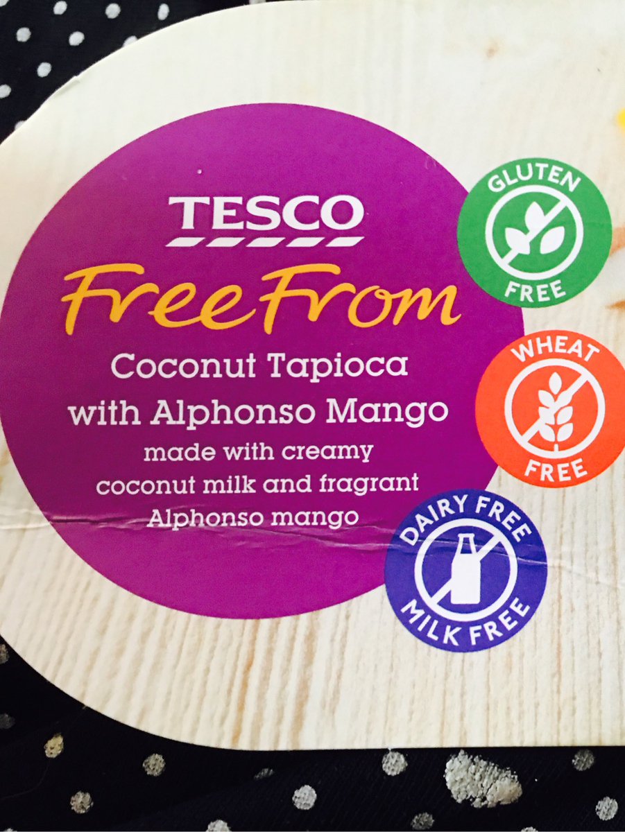 PKUBeInspired's tweet photo. @Tesco Free From Coconut Tapioca with Alphonso mango purรฉe 0.5 exc per pot What a sweet treat! #PKU #LowProtien https://t.co/RKhonXqHWZ