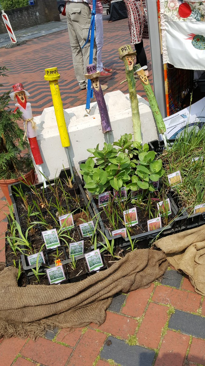 Leuke #dwaalmarkt gehad met de #Ontmoetingstuin #Ammerzoden in <a href="/Zaltbommel/">Zaltbommel</a> #planten #siergrassen #moestuin bordjes