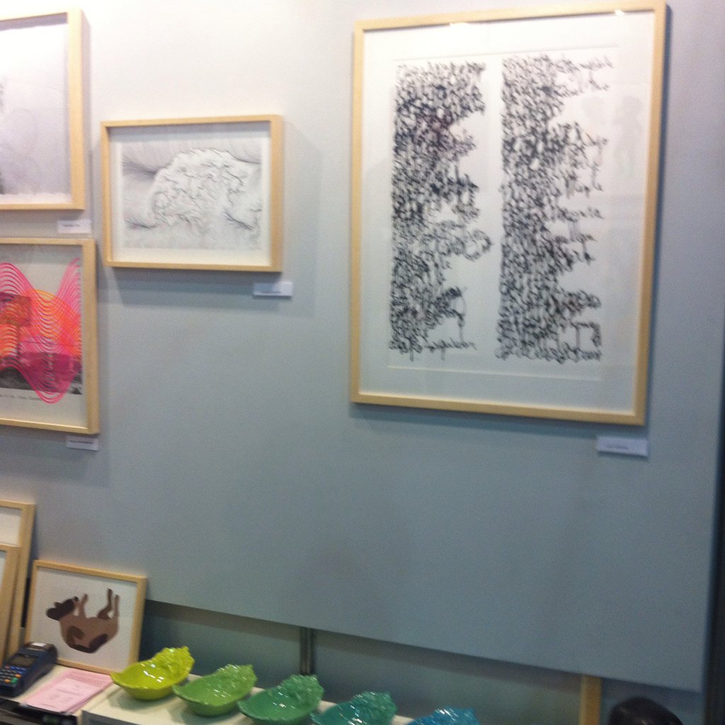 MiloLockett's tweet photo. Estamos en #FPD2016 😃🎨👊 #compraOriginal #HechoAMano #diseño #arte #Argentino stand 197 obra de artistas muy grosos https://t.co/sCB1YopXQe