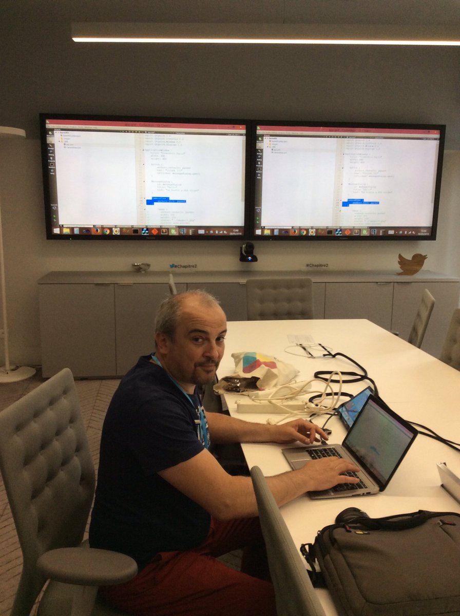 elcp72's tweet photo. An afternoon of Qt/Qml Coding at the new #twitter Paris Offices with @postclass_fr CEO, awesome
@qtproject @twitter https://t.co/wZyoD7drz3