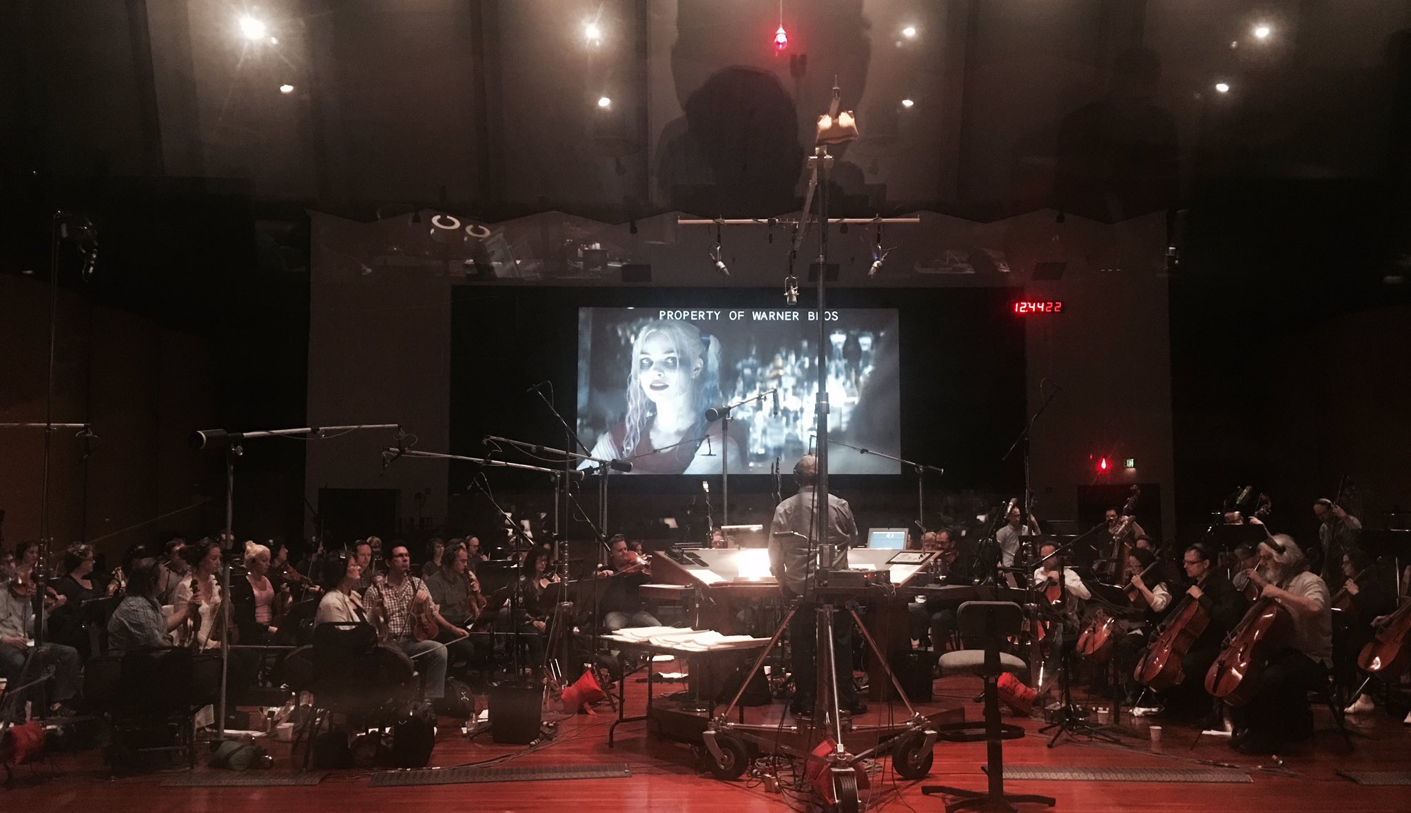 David Ayer Shares A Behind The Scenes Photo Of SUICIDE SQUAD Scoring Session