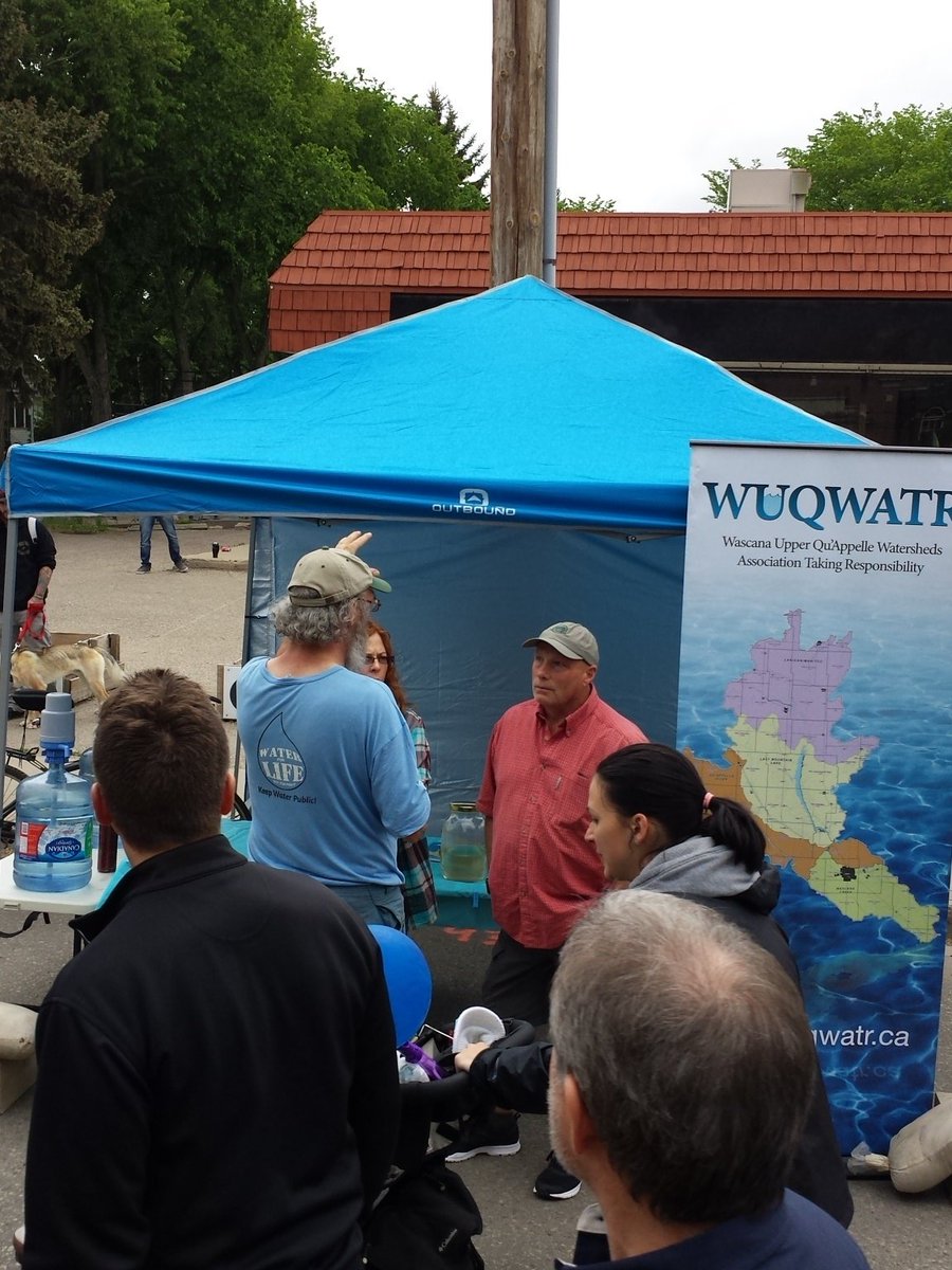 JohnKleinRegina's tweet photo. #WUQWATR booth with water bottle refill available. #CVAF2016 learn about our watersheds. #YQR #H2O https://t.co/qAOsCSeCBA