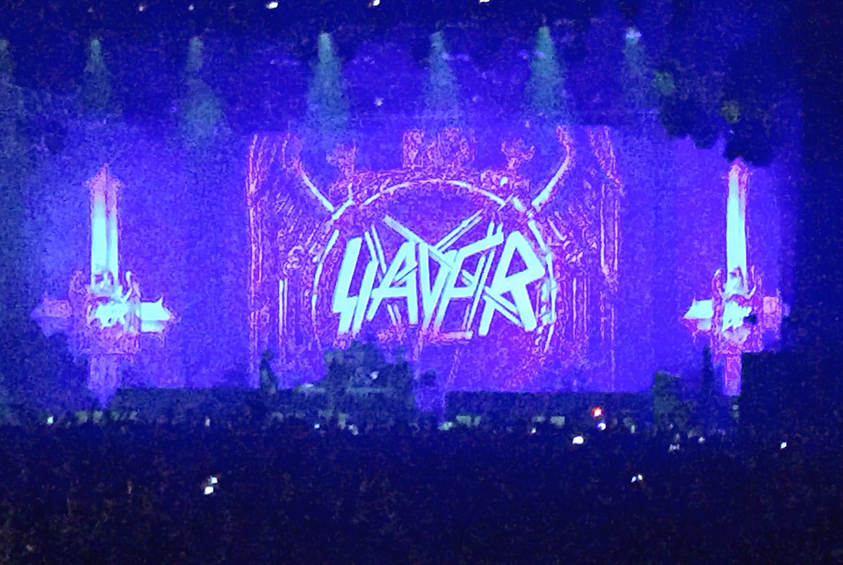 NowDanseMacabre's tweet photo. #Slayer #RockimRevier 💀💀💀 https://t.co/saZb77TcbF