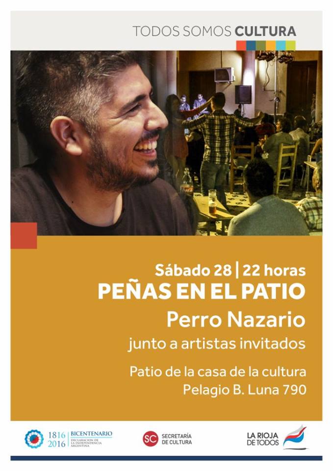 GobDeLaRioja's tweet photo. Este sábado las #PeñasEnElPatio te esperan para disfrutar lo mejor de, Perro Nazario y artistas invitados. https://t.co/3shBbraHCp