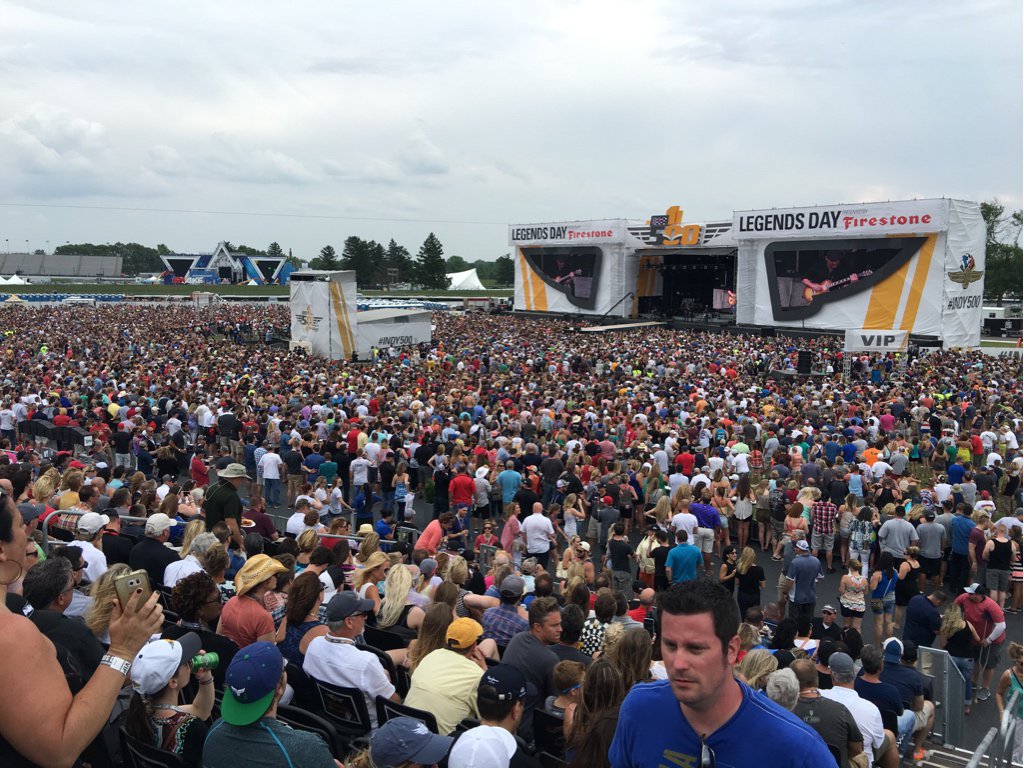 Graham Rahal (@grahamrahal) on Twitter photo Once again, <a href="/IMS/">Indianapolis Motor Speedway</a> knocked it out of the park. Great crowd for <a href="/blakeshelton/">Blake Shelton</a>! <a href="/FirestoneTires/">Firestone</a> #Indy500 Once again, <a href="/IMS/">Indianapolis Motor Speedway</a> knocked it out of the park. Great crowd for <a href="/blakeshelton/">Blake Shelton</a>! <a href="/FirestoneTires/">Firestone</a> #Indy500