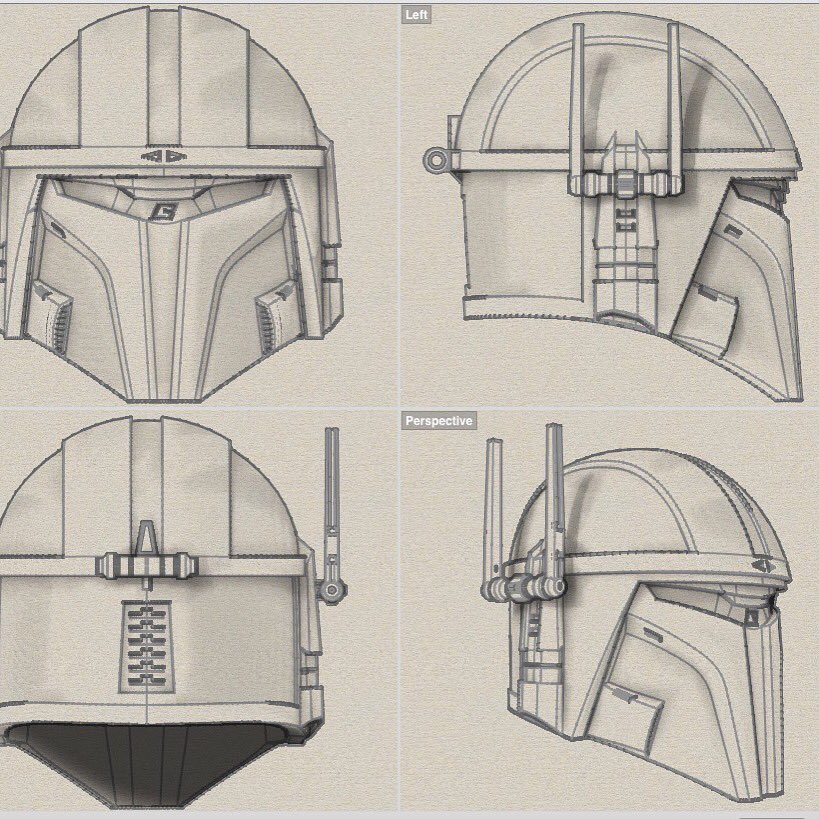 The first of several original Mando helmet designs coming from me this year. This one is called "Recon".