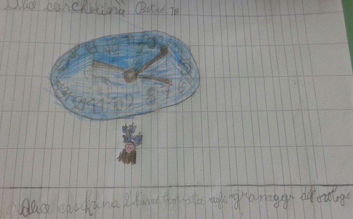 Alice è nella sveglia, sembra un serpente! Giovanni, Gabriele, Pietro 1^B #TwAlbi/Rodari