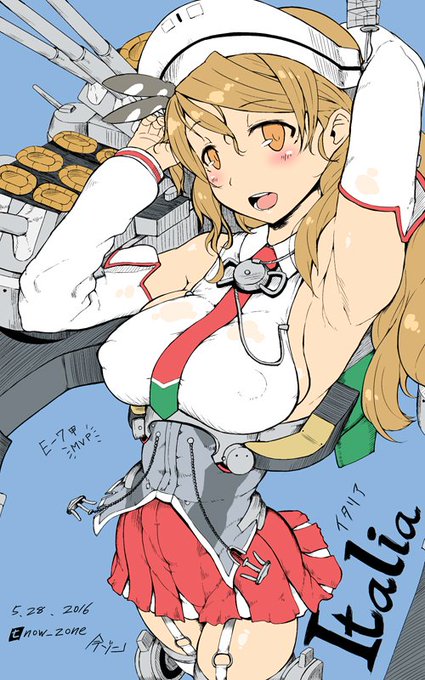 春イベで頑張った子から描いてこうかな まずはラストを決めてくれたイタリア! 