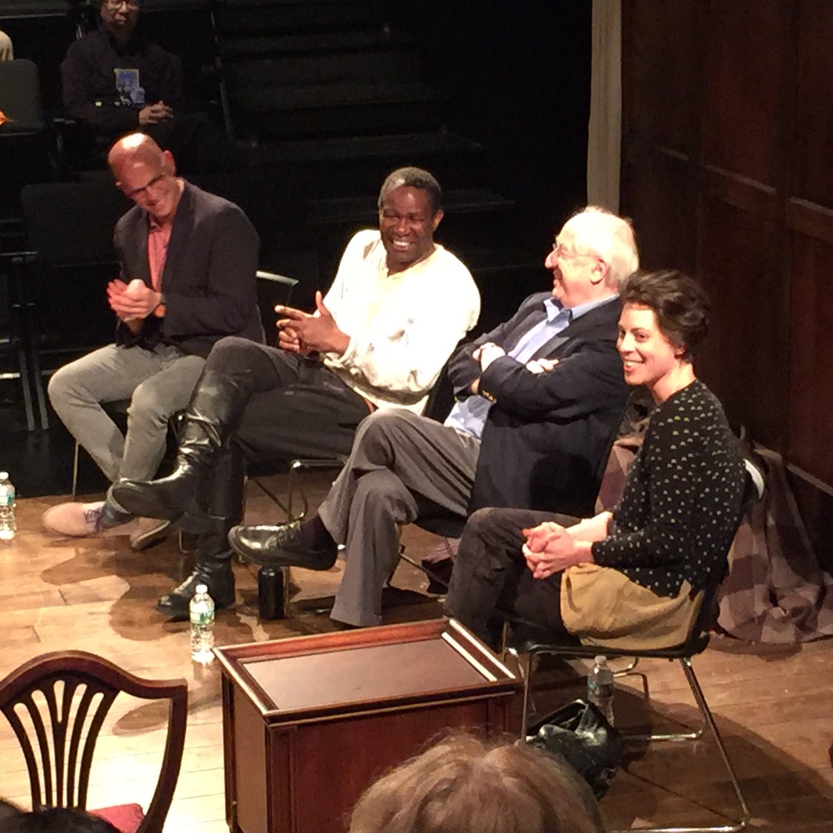 ProfLandis's tweet image. #prologueuccs on the road :-) lovely speaking with JDT at Theatre for a New Audience