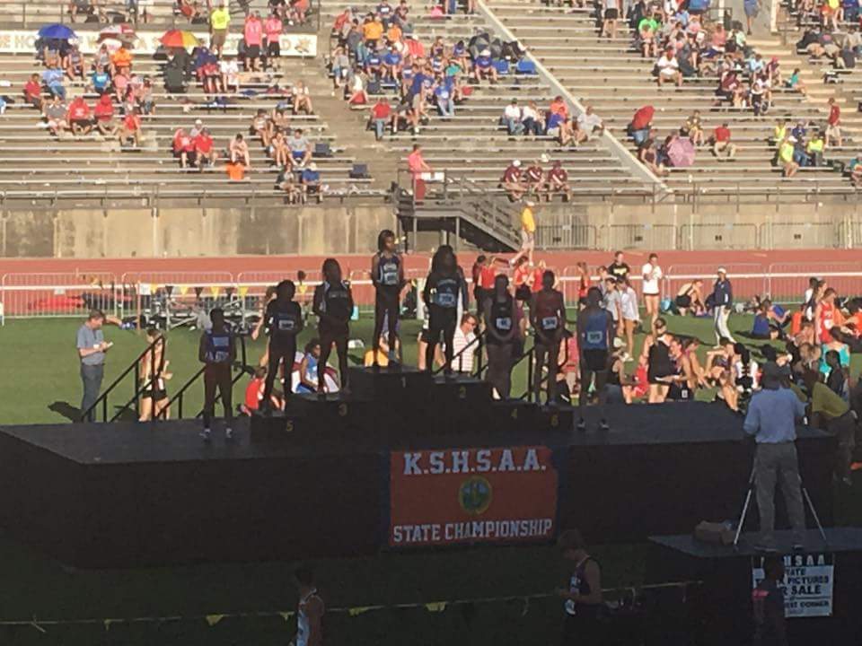 Ninti on podium again! 26.05 wins 2nd place in 200 meter 4A race. Congrats!