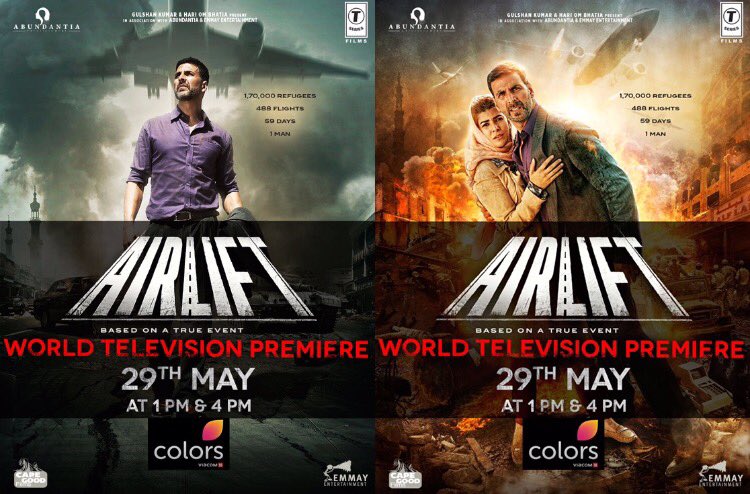 Abundantia_Ent's tweet photo. The #AirliftWTP day is here! RT this if u're as excited as we r @ColorsTV @akshaykumar @NimratOfficial @AirliftFilm https://t.co/bsES2dlhwO