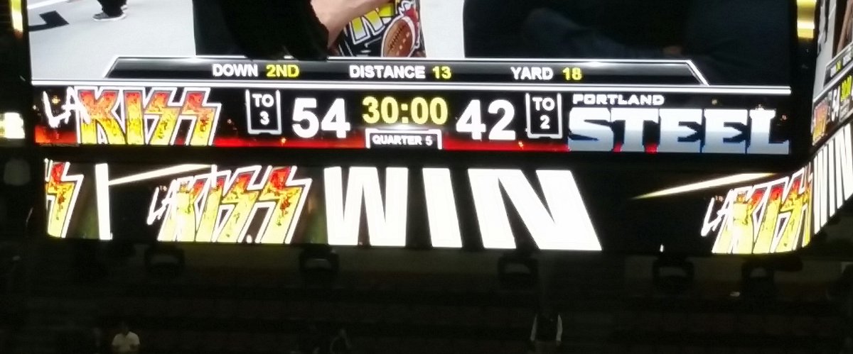 FansPOVLA's tweet photo. @LAKISS_AFL finish strong  and take the win over Portland,  54-42. https://t.co/x5SKcUNjrg