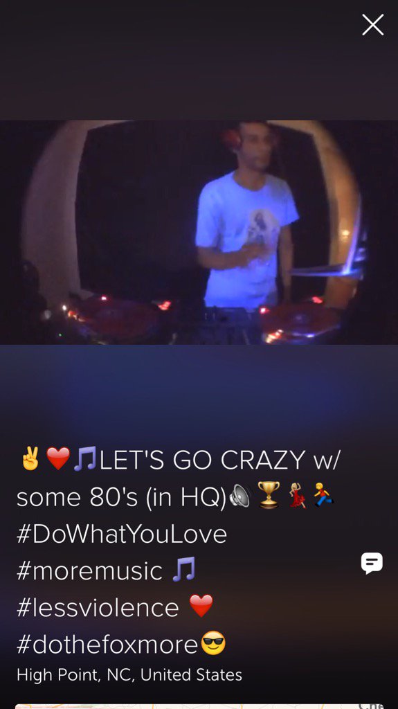 greginspires's tweet photo. .@BennyFoxmore on #Periscope: ✌️❤️🎵LET'S GO CRAZY w/some 80's (in HQ)🔊🏆💃🏼🏃#DoWhatYouLo… https://t.co/od96ES8tgT https://t.co/DJ1wg5UhO1
