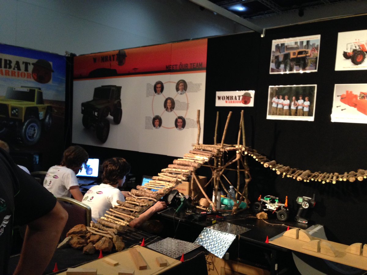 STEMedFEST's tweet image. Great demo by Pine Rivers State High School of their 4x4 remote control vehicles! Go Wombat Warriors!
