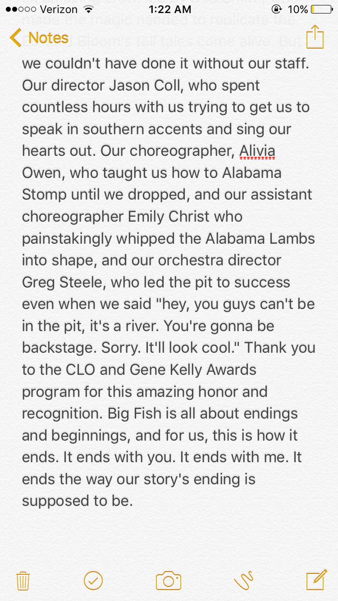 Also a lot of you asked for my Gene Kelly speech so here it is: