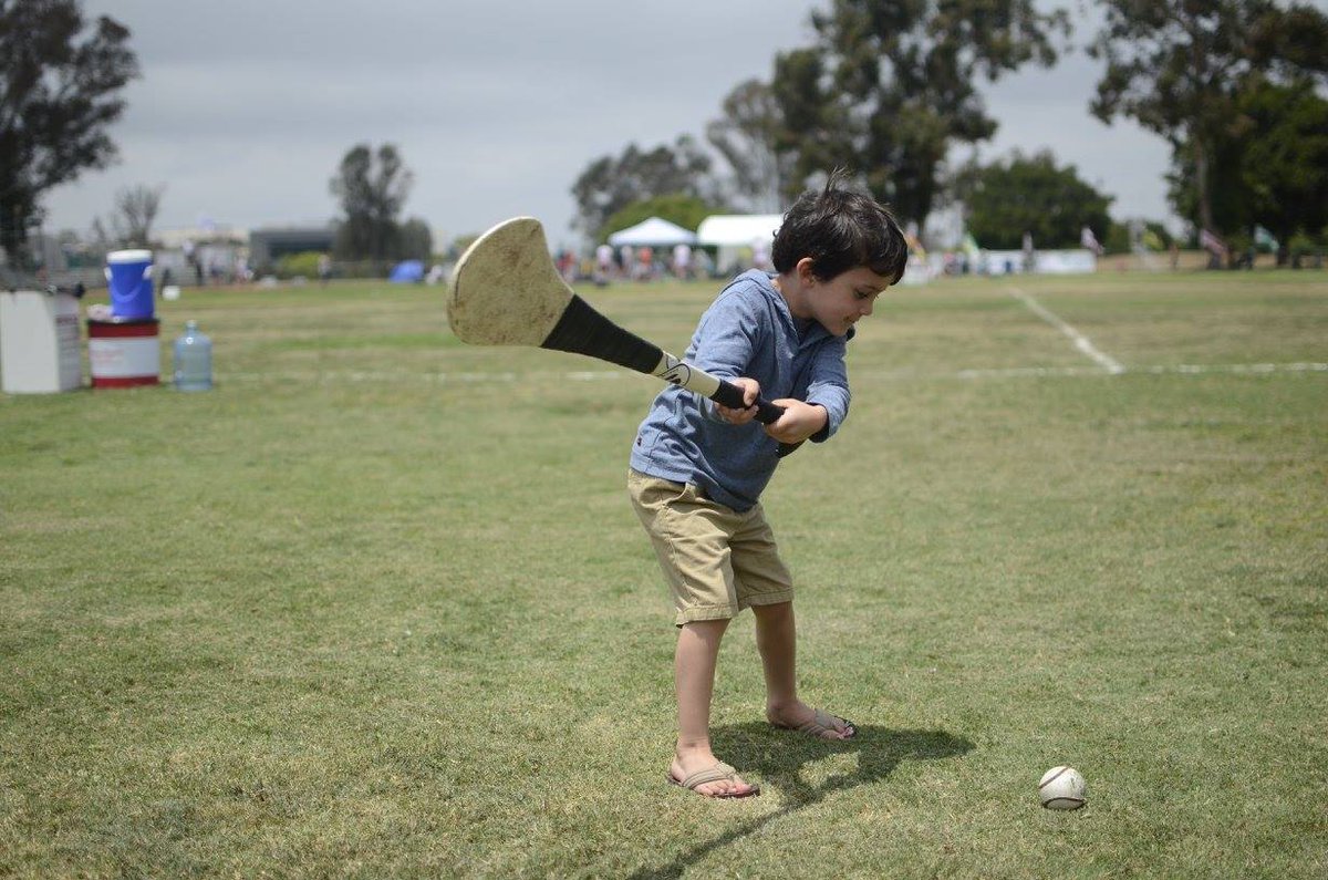 Young American boy tries hurling at the San Diego West Coast Sevens. See Day One videos here tinyurl.com/zpnl2es