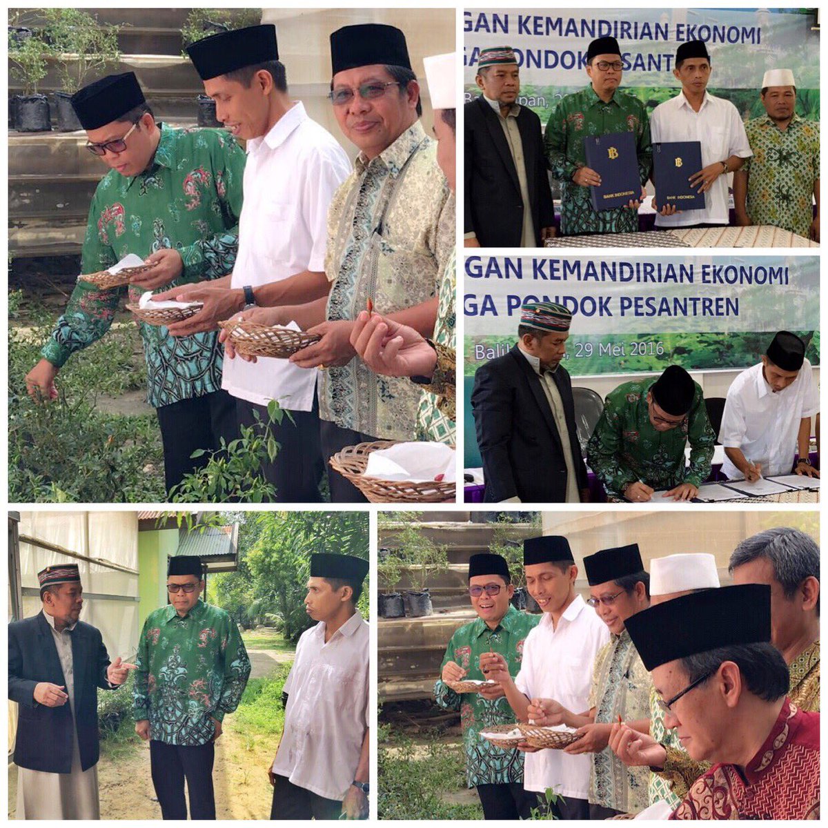 Ditandatanganinya Perjanjian Kerja Sama antara BI Bpp dan Kemenag utk pengembangan kemandirian ekonomi ponpes.
