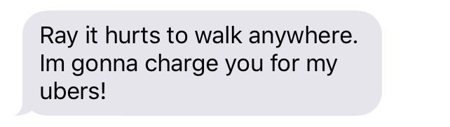 One of the funniest messages I've received from a client 😂😱
#walkinglikeacowboy #robocop #welovedoms