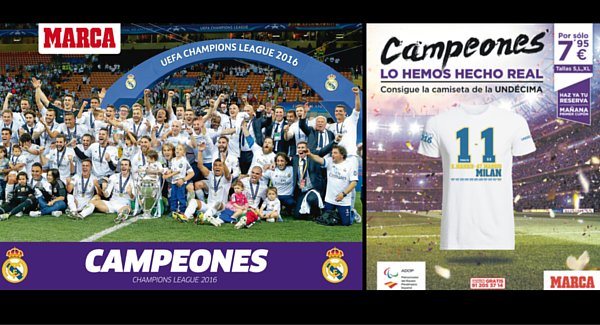 Mañana, con tu @MARCA, consigue GRATIS el póster de la Undécima. ¡Y hazte también con la camiseta conmemorativa!