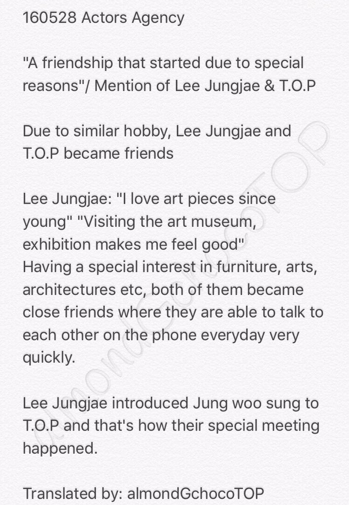 choitopworld's tweet photo. @choitopworld CHN and ENG trans for Lee Jungjae interview. CHN trans cr ChoiTempop, ENG trans cr almondGchocoTop https://t.co/dL032wArNH