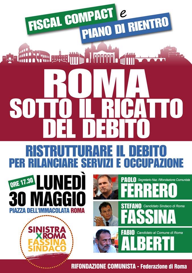 ferrero_paolo's tweet photo. Lunedì 30 h17:30 ci vediamo a Roma con @StefanoFassina e @_fabioalberti #LaMeglioRoma @direzioneprc #sinistraxRoma https://t.co/JXsE3NogCt