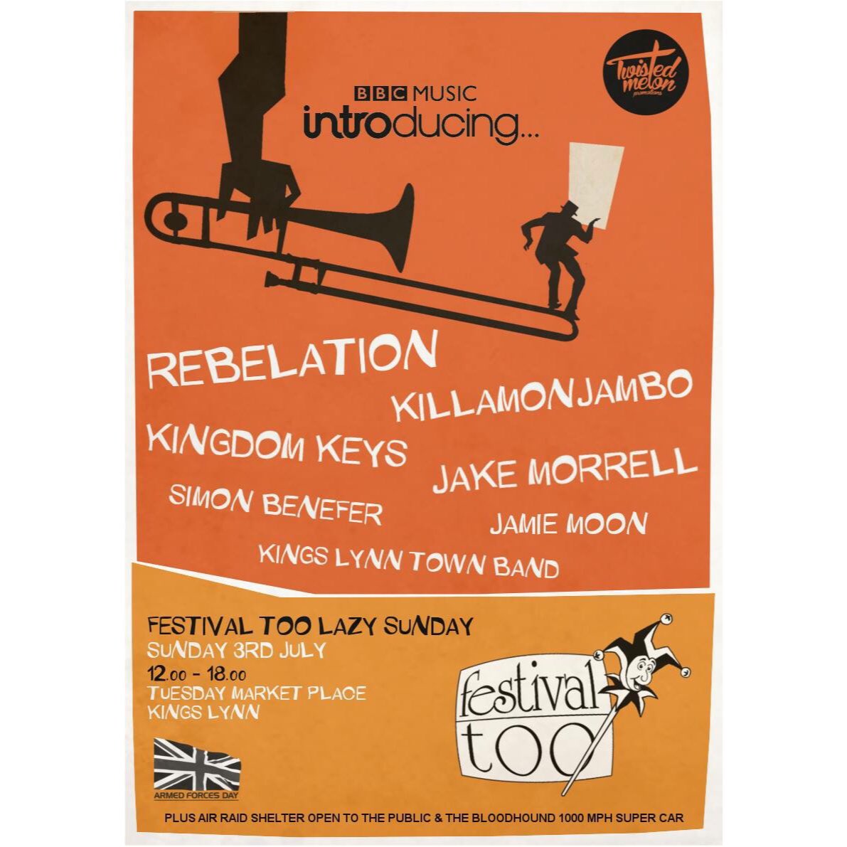 Triston TwistedMelon (@twistedmelonuk) on Twitter photo @BBCIntroNorfolk are coming to <a href="/FestivalToo/">Festival Too</a> KingsLynn <a href="/rebelationuk/">Rebelation</a> <a href="/kingdomkeysband/">Kingdom Keys</a> <a href="/Killamonjambo/">Killamonjambo</a> <a href="/Thejakemorrell/">Jake Morrell</a> @BBCIntroNorfolk are coming to <a href="/FestivalToo/">Festival Too</a> KingsLynn <a href="/rebelationuk/">Rebelation</a> <a href="/kingdomkeysband/">Kingdom Keys</a> <a href="/Killamonjambo/">Killamonjambo</a> <a href="/Thejakemorrell/">Jake Morrell</a>