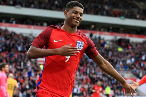 Marcus Rashford scored on:

- United debut
- PL debut
- First Manchester Derby
- England debut.