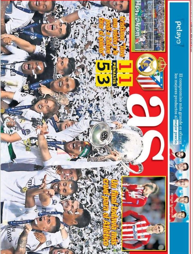 DEPORTadas's tweet photo. ¡Buenos días! La Champions acapara las principales portadas del día: https://t.co/9WlQUgOLel