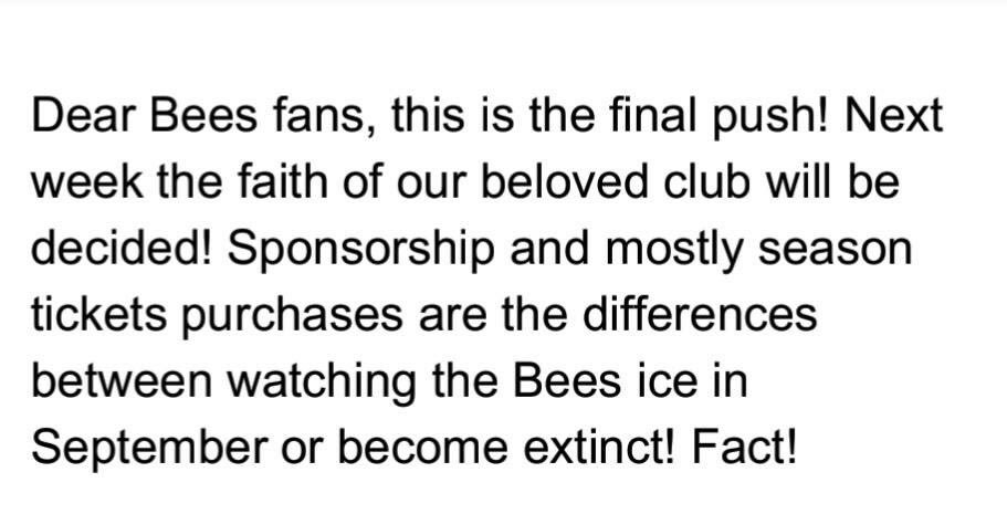 @savethebeesihc <a href="/BeesIceHockey/">TSI World Berkshire Bees</a> <a href="/BritIceHockey/">British Ice Hockey 🏒</a> @THEMIGHTYBUZZ77 @bracknellswarm <a href="/BIHClub/">Bracknell Ice Hockey</a> @MattyFettel <a href="/EIHA_Official/">England Ice Hockey</a>