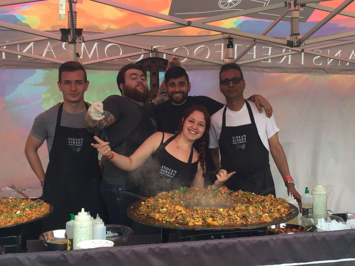 Come and see us today <a href="/foodiesfestival/">Foodies Festival</a> for our authentic Indian street food! <a href="/SlickStaff/">Slick Staff</a> #streetfood #food #indian