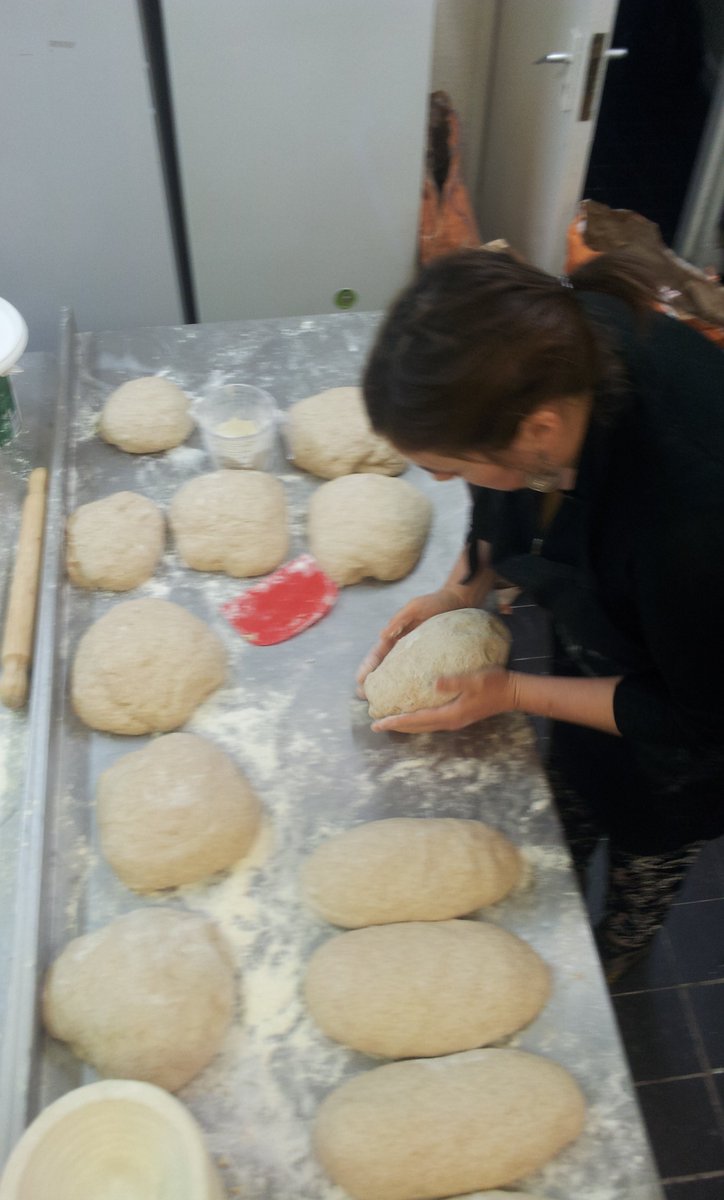 epic_ashley's tweet photo. Baking with @RiversideBakers, getting better with each loaf!! #apprenticebaker @RealBread #sourdough #RealBread #CSB https://t.co/R8RRtGYJVv