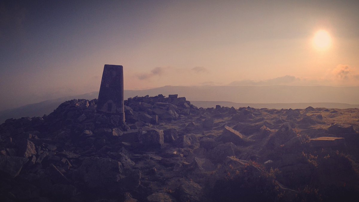 Ethereal light on Pen Cerrig Calch first thing this morning. #breconbeacons